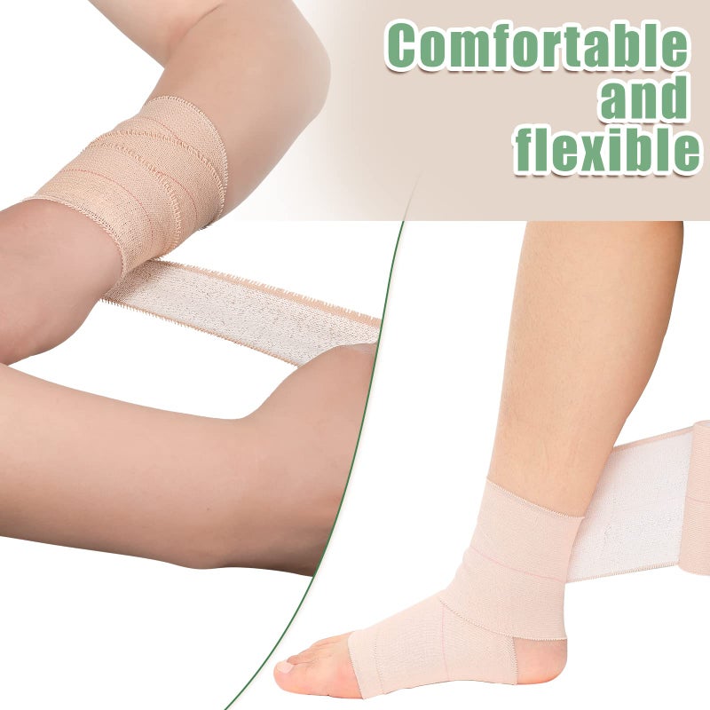 Tondiamo 8 Rolls Elastic Adhesive Bandage Tape Medical Bandage Wrap Athletic Sports Tape Flexible Stretch Skin Bandages Strips for Ankle, Knee, Wrist Sprains Animal Pets(2 Inch X 5 Yard) - Image 4