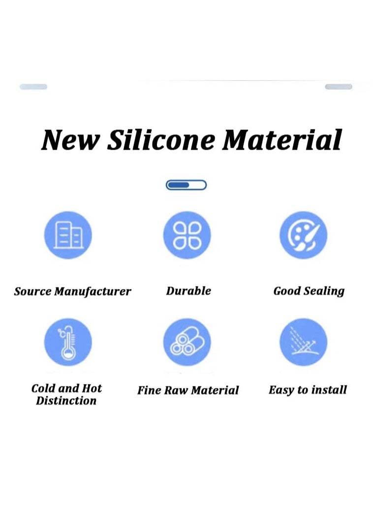 Flexible Silicone O-Rings Seals Leak Proof Teflon Replacement O-Rings for Faucets and Threaded Connectors, Heavy Duty Seals and Silicone Gaskets for Various Plumbing Fittings