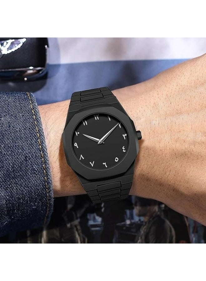 Stainless Steel Watch for Men    Numeral Dial  Square Face Luminous Hands Date Display Waterproof Minimalist and Stylish Design - Image 5