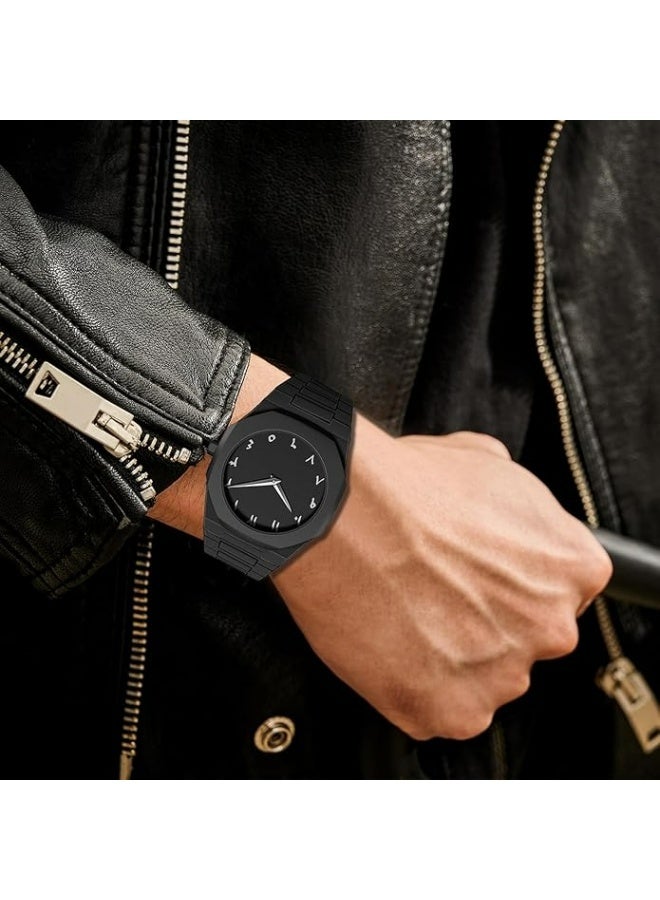 Stainless Steel Watch for Men    Numeral Dial  Square Face Luminous Hands Date Display Waterproof Minimalist and Stylish Design - Image 4