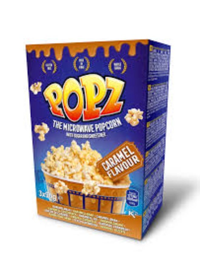 POPZ Popz Caramel Microwave Popcorn 270g 3x90 