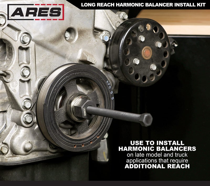 ARES 15087 – Long Reach Harmonic Balancer Install Kit – Install Balancer Pulleys on Domestic and Import Vehicles – Extra Long Installers for Late Model Applications - Image 5