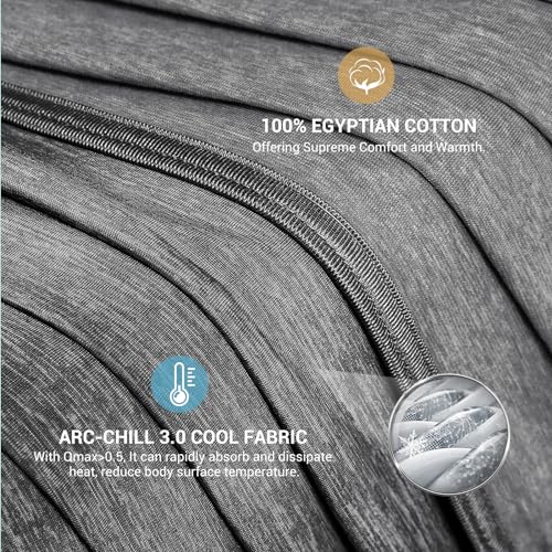 Elegear Revolutionary Cooling Blanket King, Absorbs Heat to Keep Body Cool for Night Sweats, Arc-Chill3.0 Cool Fiber Q-Max>0.5 for Hot Sleepers, Lightweight Summer Cold Blankets for Sleeping 90" x 90" - Image 4
