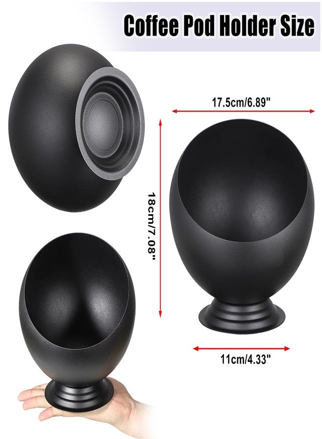 ELLDOO حامل كبسولات قهوة ELLDOO، صندوق تخزين كبسولات قهوة معدني أسود لكبسولات K-Cup من Nespresso وVertuo وKeurig، منظم كريمة، وعاء حلوى، مرطبان فواكه ووجبات خفيفة لسطح المطبخ أو غرفة الاستراحة - Image 2
