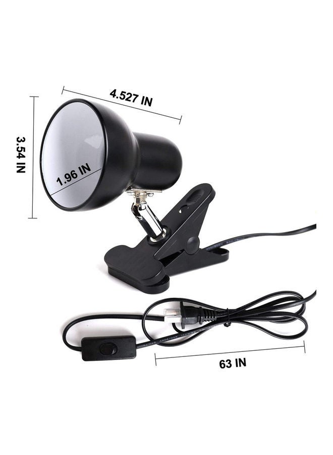 NIBEMINENT Reptile Habitat Lamp Fixture Heating Bulb Holder Black - Image 3