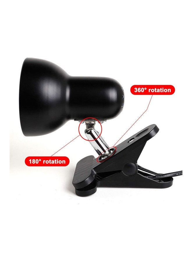 NIBEMINENT Reptile Habitat Lamp Fixture Heating Bulb Holder Black - Image 4