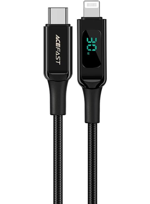 CABLE-0R ACEFAST TYPE C DIGITAL DISPLAY C6-01 Black