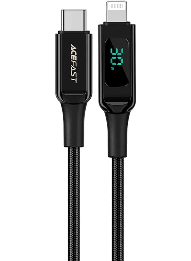 CABLE-0R ACEFAST TYPE C DIGITAL DISPLAY C6-01 Black