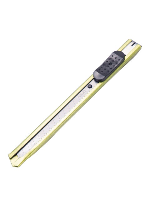 Deli E2066 Pocket Utility Cutter with SK5 Snap-Off Edge & Pen Clip - 80mm (Assorted Colours, 1 Piece)