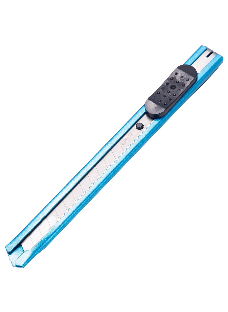 Deli - Deli E2066 Pocket Utility Cutter with SK5 Snap-Off Edge & Pen Clip - 80mm (Assorted Colours, 1 Piece) - Image 1