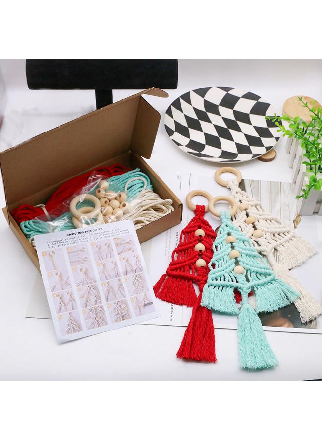 Bluejw New Creative Christmas Tree Tapestry Hand Woven DIY Material Bag Decoration Pendant Christmas Decoration  - Image 2
