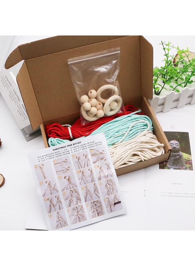 Bluejw New Creative Christmas Tree Tapestry Hand Woven DIY Material Bag Decoration Pendant Christmas Decoration  - Image 1