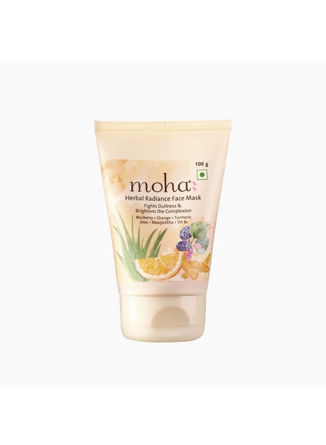 Herbal Radiance Face Mask For Nourished And Bright Skin - Reduces Dullness & Tanning - Ayurvedic Formula With No Paraben, No Sulphate, Mineral Oil & Artificial Colour - 100G (Pack Of 1)