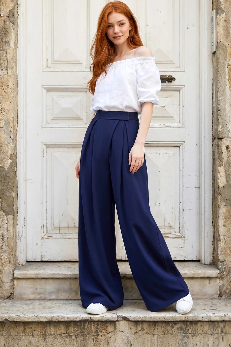 Dark Seer Women's Navy Palazzo Pants 2026 - DS Level - Image 2