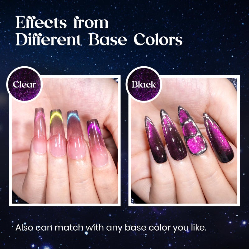 MIZHSE 8 Colors 9D Cat Eye Gel Nail Polish, Upgraded Magnetic Gel Polish Kit with Magnet Stick, Galaxy Chameleon Effect Silk Cat Eye Nail Polish Soak Off Nail Art Salon Manicure Home Ladies Gift - Image 5