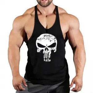Mens Loose Fit Tank Top Sleeveless Muscle Vest White.  - Image 3