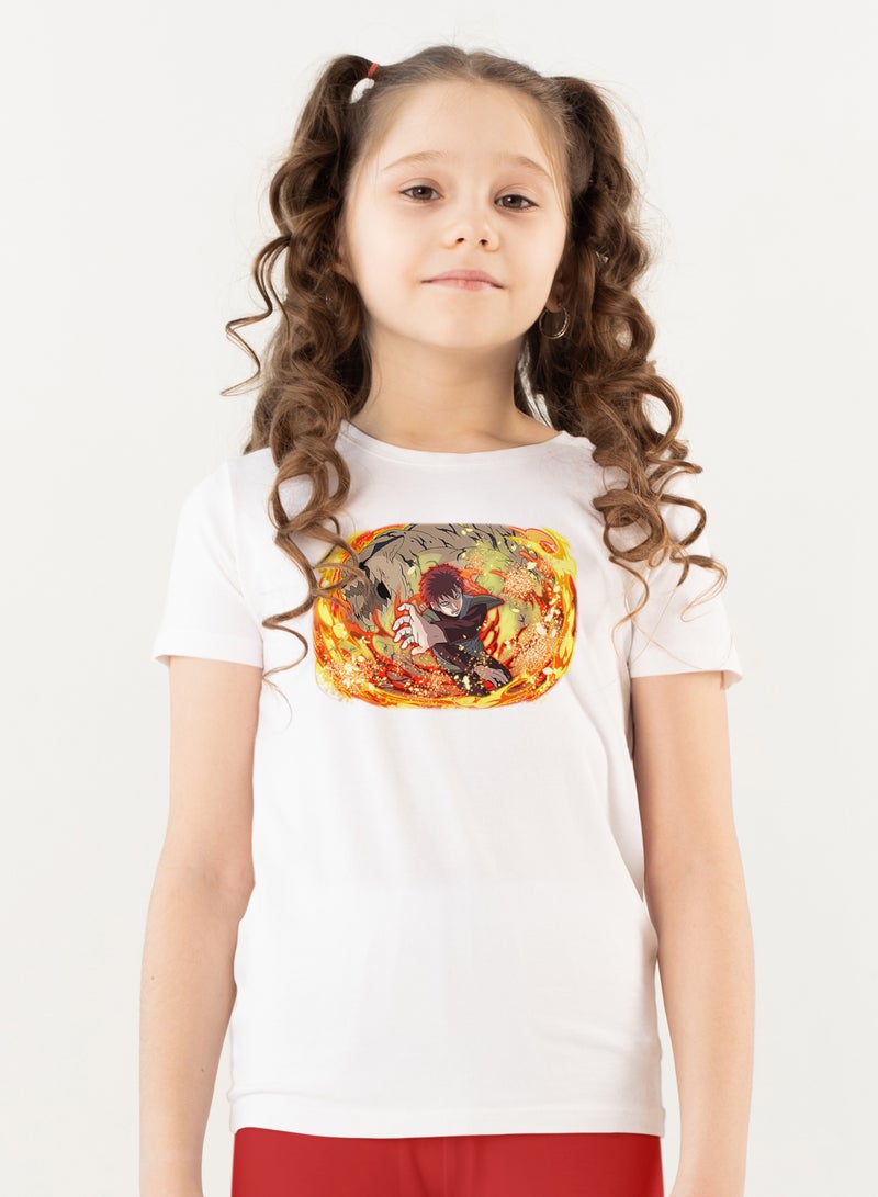 Fashion World Cotton T-shirt Printed with High-quality Anime Naruto Gaara - Image 1