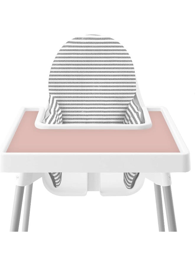 Mintlyfe High Chair Placemat for IKEA Antilop Baby High Chair, Silicone Placemats, High Chair Tray Finger Foods Placemat for Boys and Girls, Babies, Toddlers (Blush) - Image 2