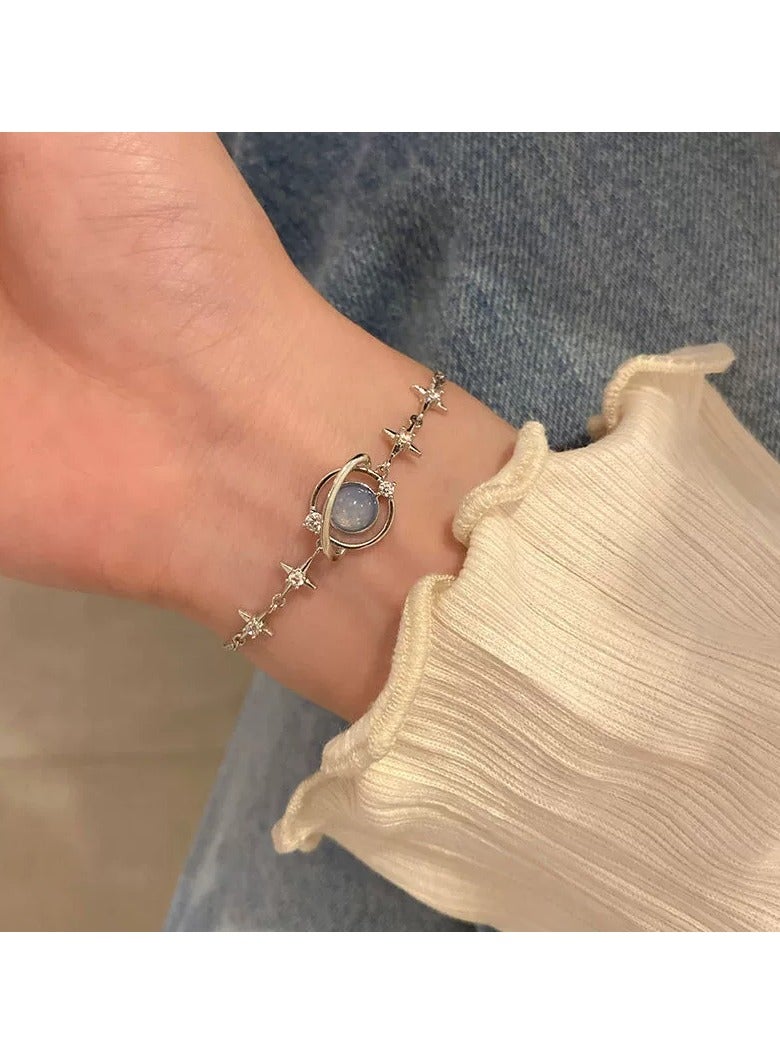 Goolsky سوار سحر الكواكب – تصميم مستوحى من المجرة بأسلوب بسيط، مجوهرات فاخرة فريدة للنساء عشاق الفضاء - Image 1