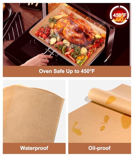 Avirho Unbleached Parchment Paper Baking Sheets, 9x13IN Precut Non-Stick Parchment Paper for Baking, Grilling, Air Fryer, Steaming-70 Sheets Unbleached Parchment Sheets for Bread Cup Cake Cookie And More - Image 4