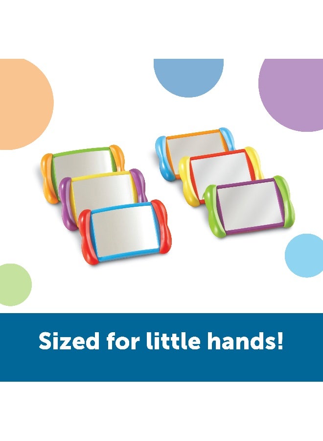 Learning Resources All About Me 2-In-1 Mirrors, Double-Sided Fun & Regular Mirrors For Self-Awareness, Develops Body & Emotional Skills, Set Of 6, Ages 2+ - Image 4