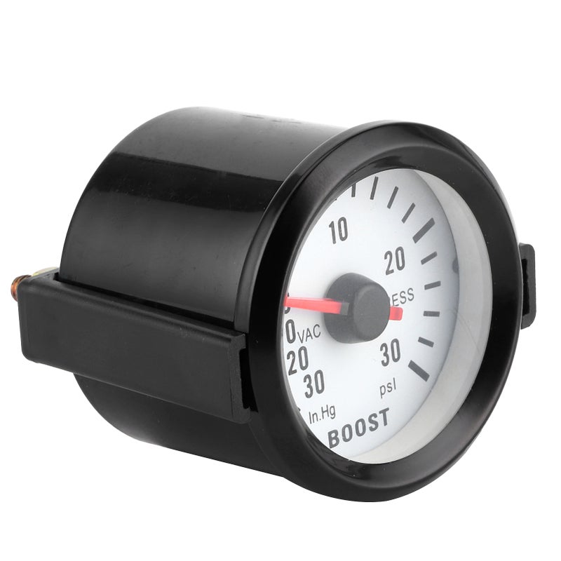 Universal Boost Pointer Gauge Vacuum Pressure Meter 0‑30PSI 12V Blue LED Dial 52mm Dia for Cars Motors - Image 2