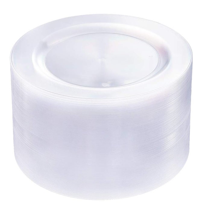 100PIECES CLEAR PLASTIC PLATES 1025INCH DISPOSABLE DINNER PLATES PREMIUM WEDDINGS PARTY PLATES