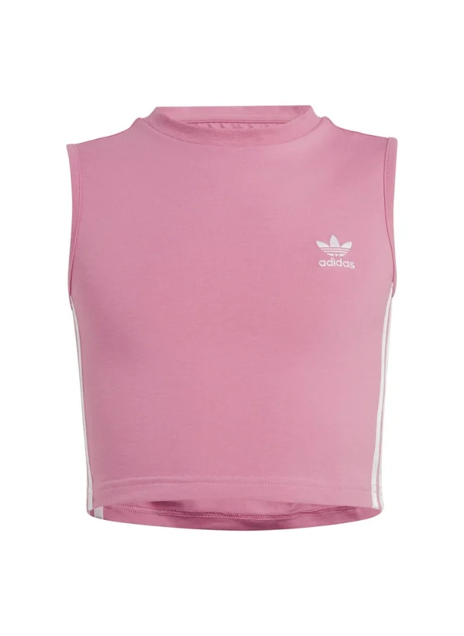 adidas Originals adidas CROP TANK TOP Pink Originals Kids TOPS