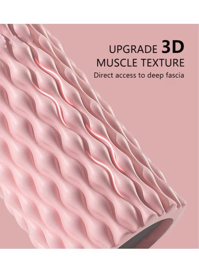 كيلا بكرة إسفنجية 45*14 سم للتمارين والتدليك، متعددة الكثافة، لصالة الألعاب الرياضية، بكرة يوجا دوارة من رغوة البوليسترين للظهر والساقين والجسم والأنسجة العميقة واستعادة العضلات وتخفيف الألم والعلاج الطبيعي والتمدد - Image 5