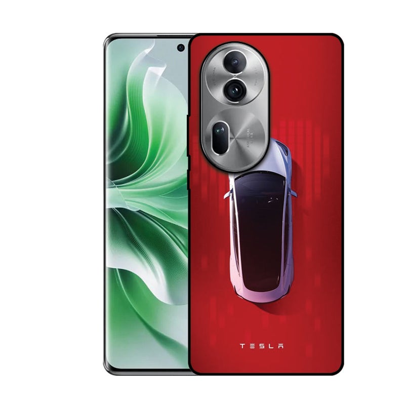 EYE CATCH Printed Protective Case Cover For Oppo Reno 11-  Tesla - Image 1