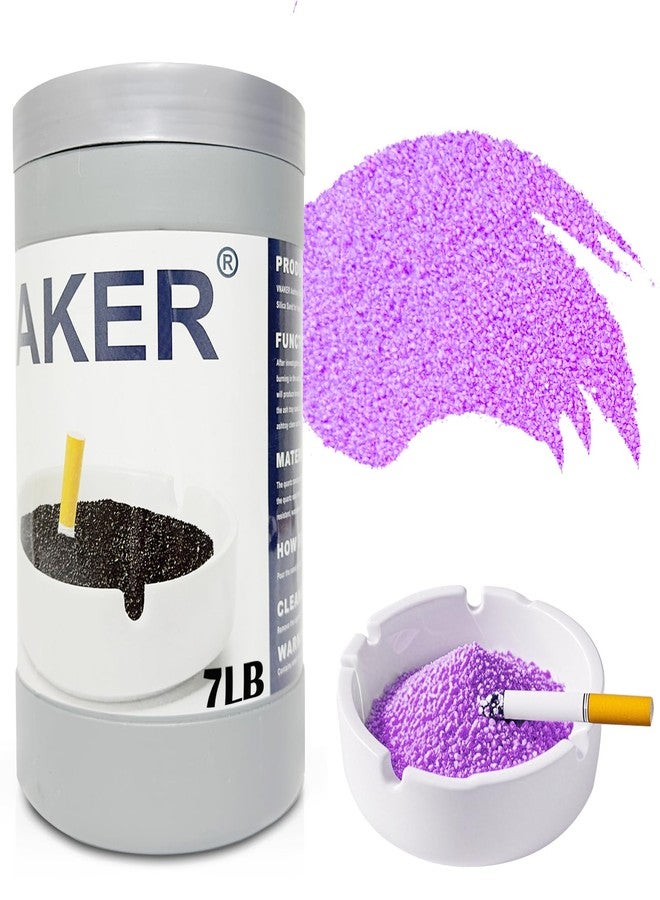 VNAKER Ashtray Sand, Smokers Station Refill Sand 5Lb, Washable and reusable Silica Ash Tray Sand for Indoor and Outdoor Facilities (Purple) - Image 1