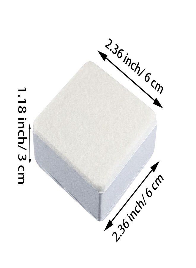 AUXBC 1.2 Inch Self-Adhesive Furniture Riser, Square Carbon Steel Bed Table Sofa Lift Heavy Duty Bed Riser, Adds 1.2 Inch Height with Felt Pad (4Pcs/White) - Image 2