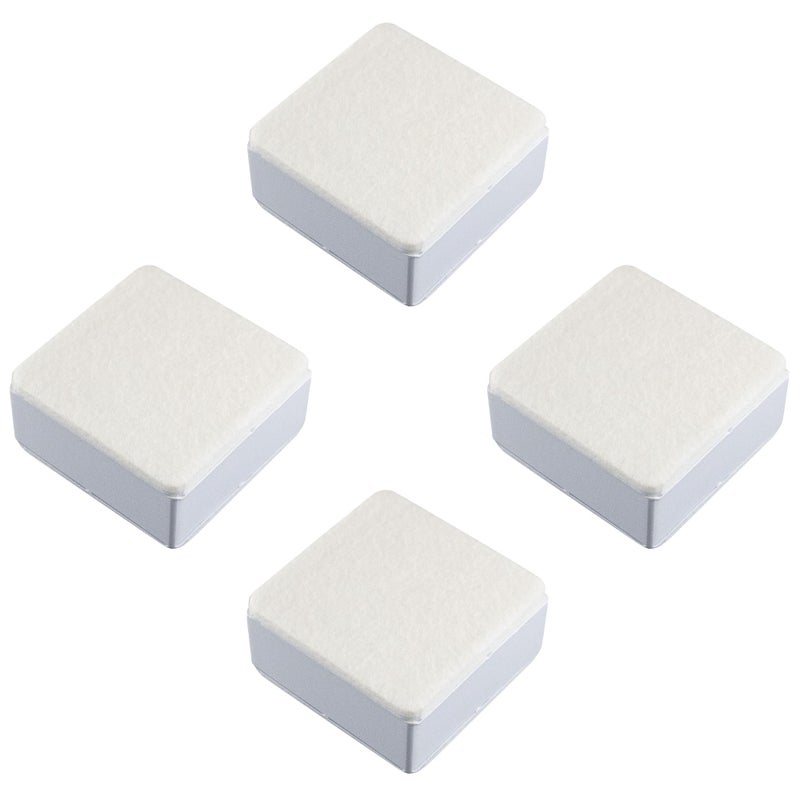 AUXBC 1.2 Inch Self-Adhesive Furniture Riser, Square Carbon Steel Bed Table Sofa Lift Heavy Duty Bed Riser, Adds 1.2 Inch Height with Felt Pad (4Pcs/White) - Image 1