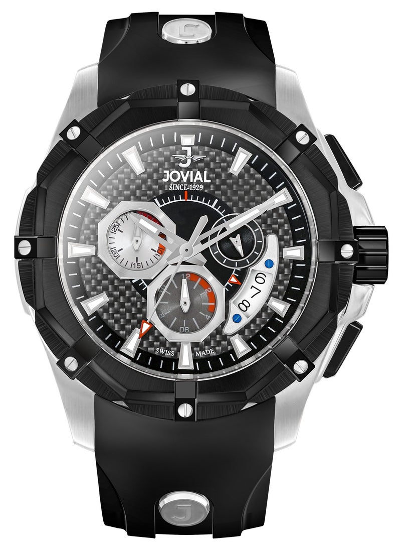 Jovial - JOVIAL  12007GSRC13,Chronograph ,NOVAPRIME: a bold fusion of precision, elegance, and cutting-edge Swiss craftsmanship, designed for those who command time. - Image 1