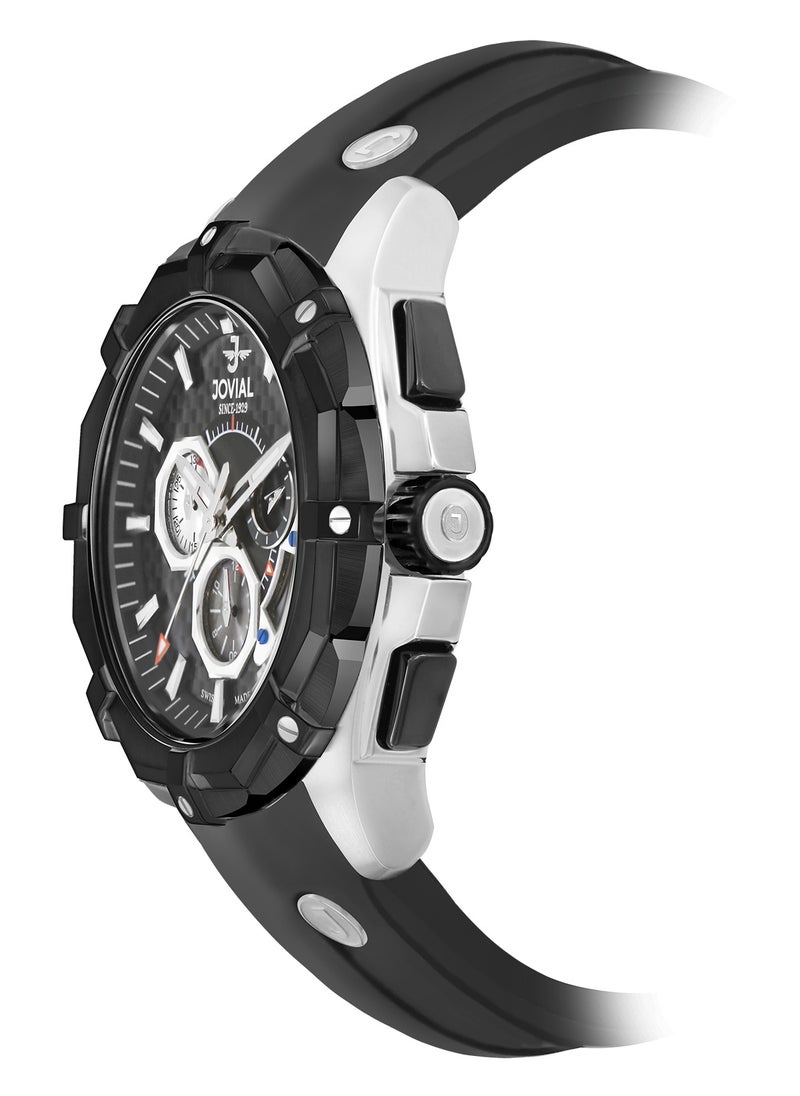 Jovial - JOVIAL  12007GSRC13,Chronograph ,NOVAPRIME: a bold fusion of precision, elegance, and cutting-edge Swiss craftsmanship, designed for those who command time. - Image 1