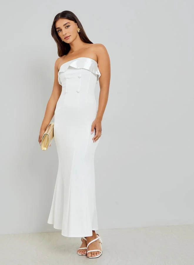 ستايلي فستان سهرة طويل بنمط باندو