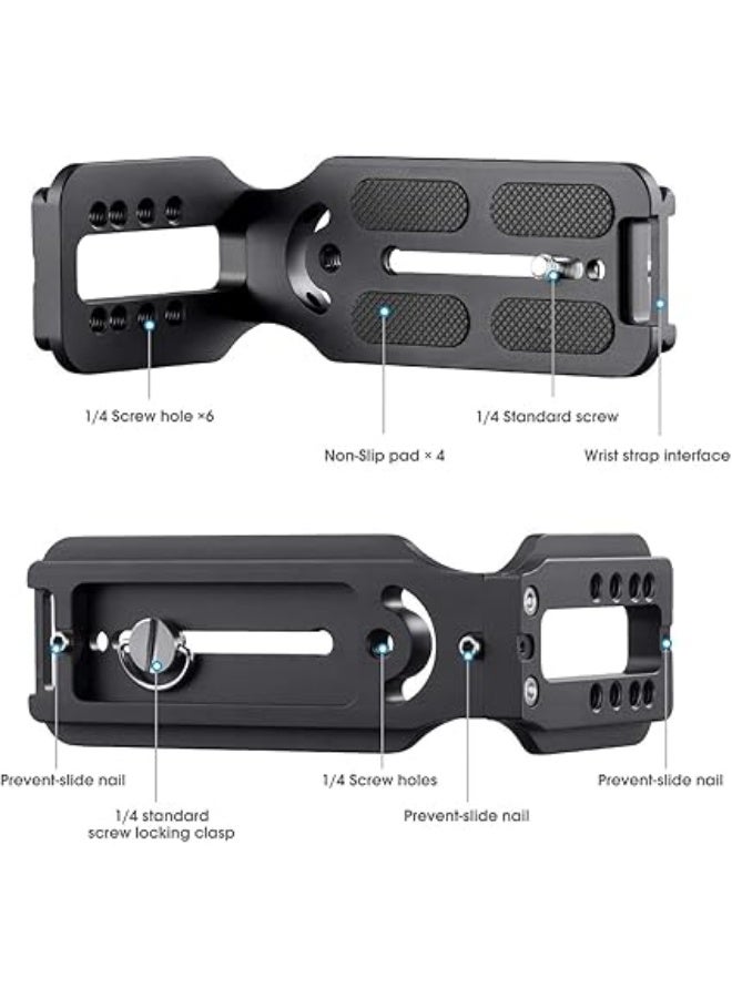 L-shaped DSLR camera mount, quick-release plate, optical vertical mount for video shooting, mount includes 0.64 cm screw for professional tripod shooting - Image 3
