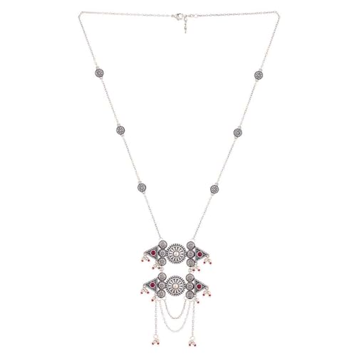 VOYLLA Abhira Choker Necklace for Women, Oxidised, Everyday, Festive, Wedding, Gift - Image 4