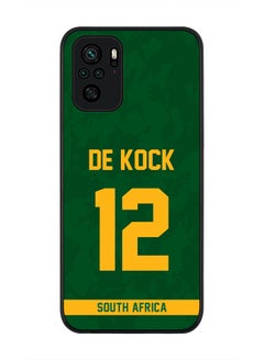Rugged Black Edge Case for Redmi Note 10S / Redmi Note 10 4G, Slim fit Soft Case Flexible thin Cover - Player Name - David Miller, Jersey Number- 10