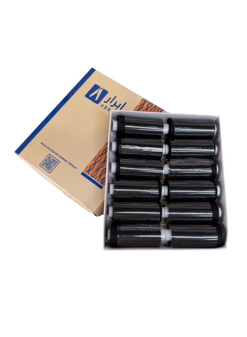 Abrar 12-Piece High Quality Polyester Sewing Thread Set Perfect For All Fabrics By Hand Or Sewing Machine - Image 1