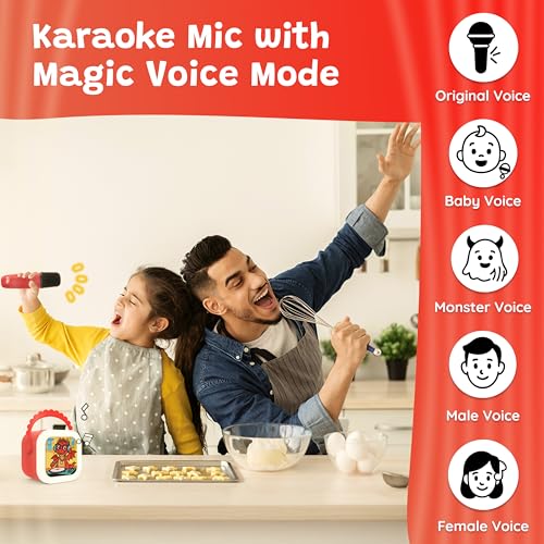 WonderBuddy StoryBox Mini, 200+ Stories & Rhymes Preloaded, Karaoke Mic for Singing, RGB Lights, Kids Speaker, Musical Toy, Best Gift for 3-5 yr Kids - Dragon with Mic - Image 4