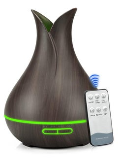 ماركة غير محددة موزع للروائح من DOMA سعه 400 مل بالموجات فوق الصوتية ومرطب للهواء مع 7 الوان LED وتحكم بالريموت كنترول وخاصية الاغلاق التلقائي للكهرباء.  - Image 1