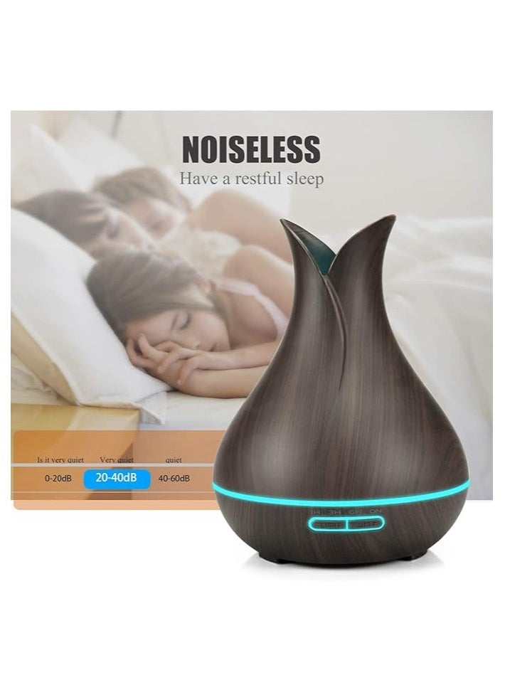 Generic DOMA Aroma Diffuser, capacity 400 ml, ultrasonic air humidifier with 7 LED colors, remote control, and automatic electrical shut-off feature.  - Image 4