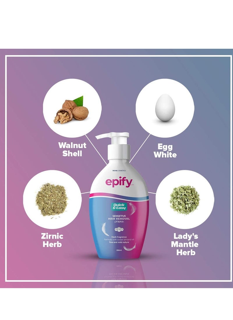 Epify - Epify Intimate Hair Removal Cream for Men and Women - Pubic, Bikini Line, Sensitive Areas - 8.45 Fl Oz - Image 1
