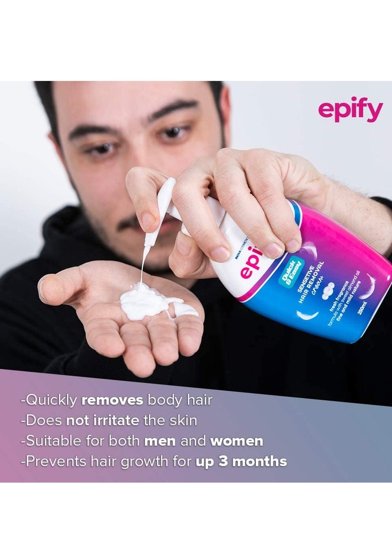 Epify - Epify Intimate Hair Removal Cream for Men and Women - Pubic, Bikini Line, Sensitive Areas - 8.45 Fl Oz - Image 1