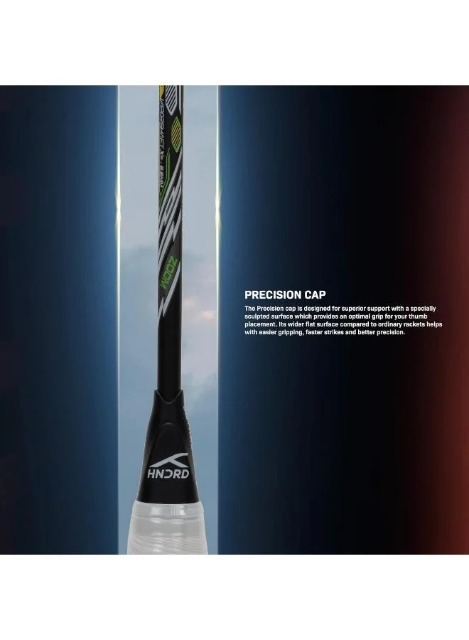 هندرد مضرب تنس الريشة فلاتر زووم كربون فايبر للاعبين المتوسطين مع غطاء كامل
