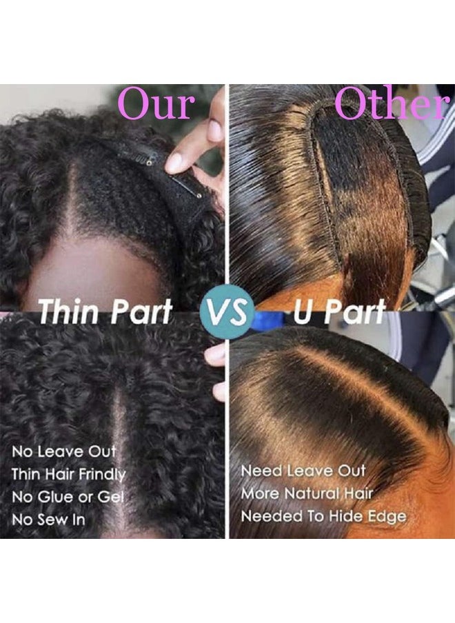 PRIMELACE V Part Wig Human Hair 20 Inch Kinkycurly Wig Human Hair Upgrade Upart Human Hair Wig Brazilian Curly V Part Wig Human Hair 180% Density No Leave Out No Glue  - Image 2