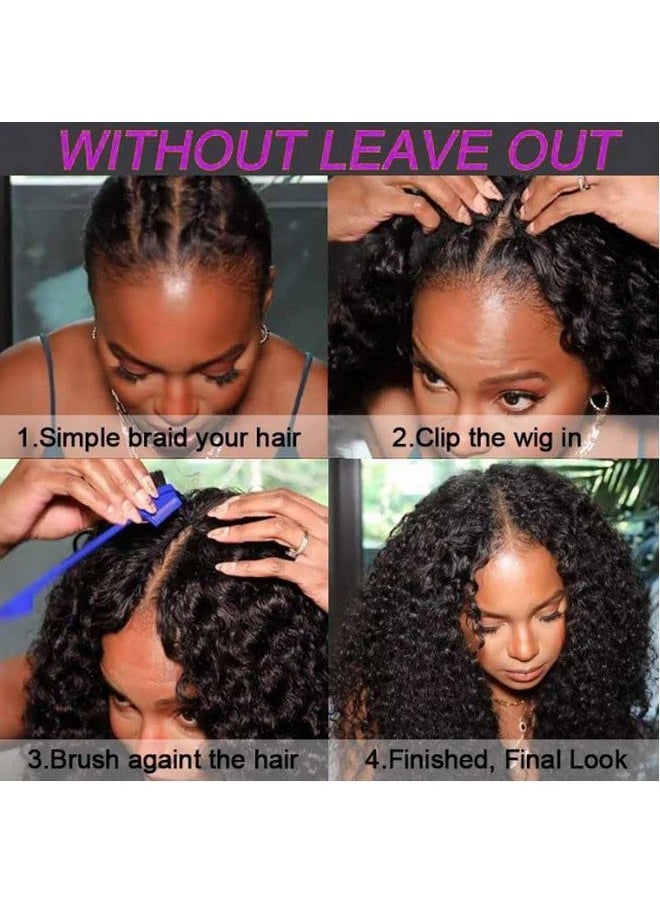 PRIMELACE V Part Wig Human Hair 20 Inch Kinkycurly Wig Human Hair Upgrade Upart Human Hair Wig Brazilian Curly V Part Wig Human Hair 180% Density No Leave Out No Glue  - Image 5