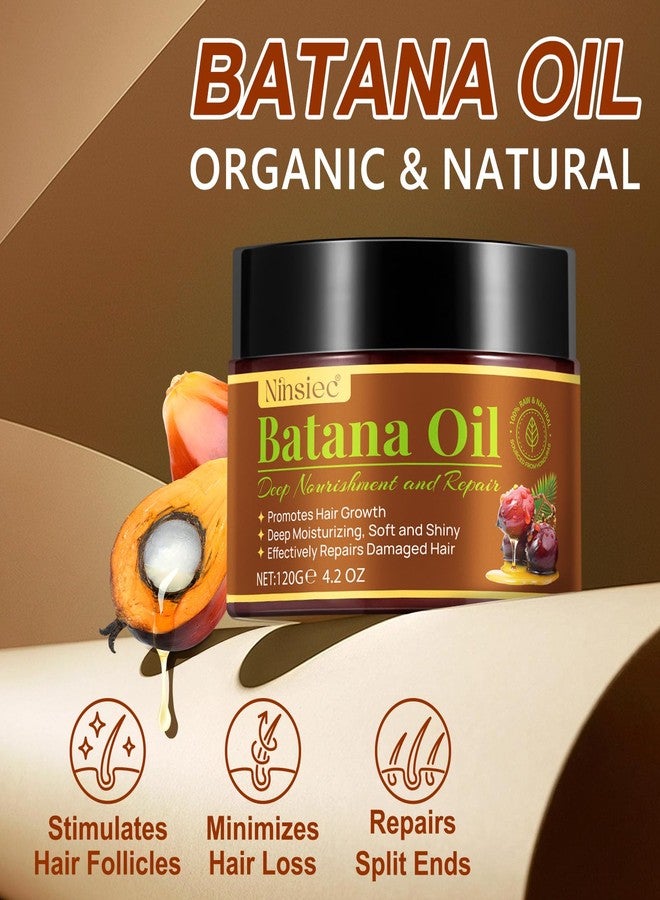Ninsiec Raw Batana Oil for Hair Growth, Pure Unrefined and Organic Dr. Sebi Hair Growth Oil from Honduras, Batana Hair Growth Oil for Repairs Damaged Hair & Prevent Hair Loss (1pcs) - Image 2