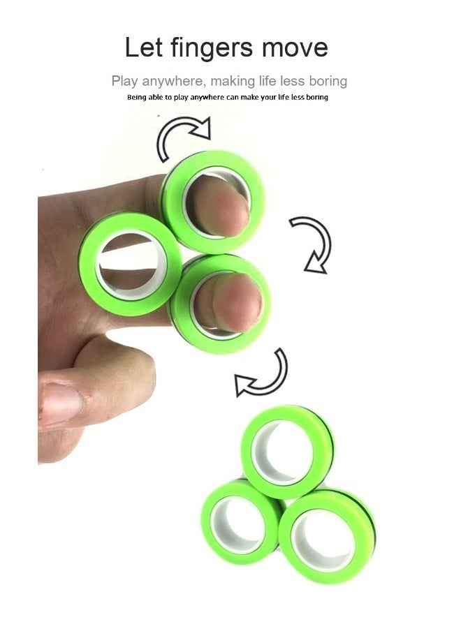 Generic - 3 Piece Fidget Spinner Anti Stress Magnetic Rings cmcm - Image 1